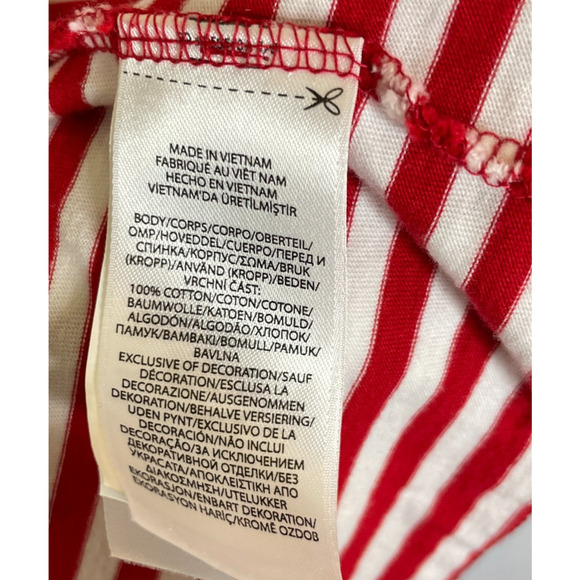 Men's XXL Ralph Lauren Custom Slim Red Stripe 100% Cotton Crewneck Tee - Picture 4 of 5